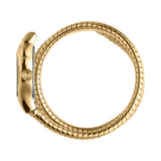 Just Cavalli Serpente Metallica White Dial Gold Steel Strap Watch for Women - JC1L223M0025