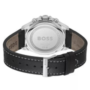  Shop Authentic Hugo Boss Troper Chronograph Black Dial Black Leather Strap Watch for Men - 1514055 - Luxxuri
