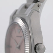 Emporio Armani Federica Pink Dial Silver Steel Strap Watch for Women - AR11658