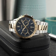  Shop Authentic Hugo Boss Allure Chronograph Blue Dial Two Tone Steel Strap Watch for Men - 1514163 - Luxxuri