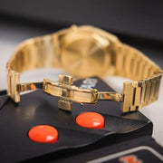 Tissot PRX Digital Quartz Gold Dial Gold Steel Strap Watch for Men - T137.463.33.020.00