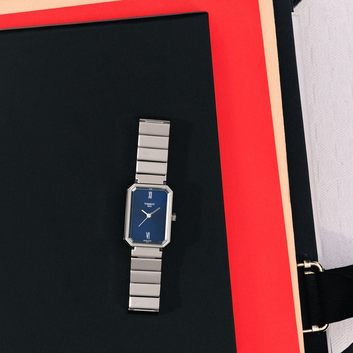 Tissot SRV Blue Dial Silver Steel Strap Watch for Women - T160.110.11.043.00