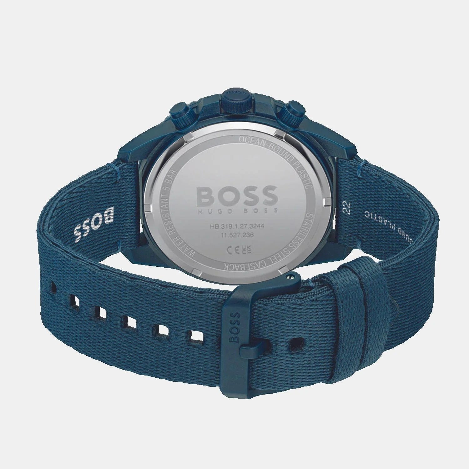  Shop Authentic Hugo Boss Admiral Chronograph Blue Dial Blue Nylon Strap Watch for Men - 1513919 - Luxxuri