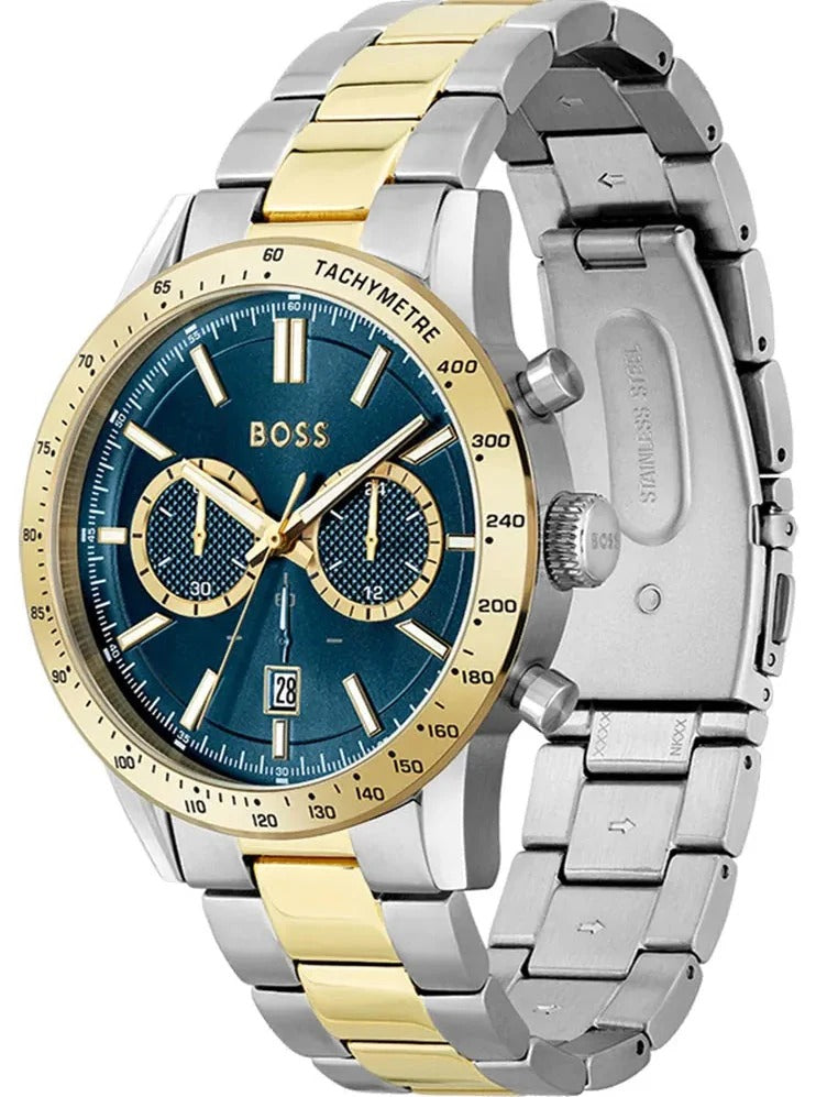  Shop Authentic Hugo Boss Allure Chronograph Blue Dial Two Tone Steel Strap Watch for Men - 1514163 - Luxxuri