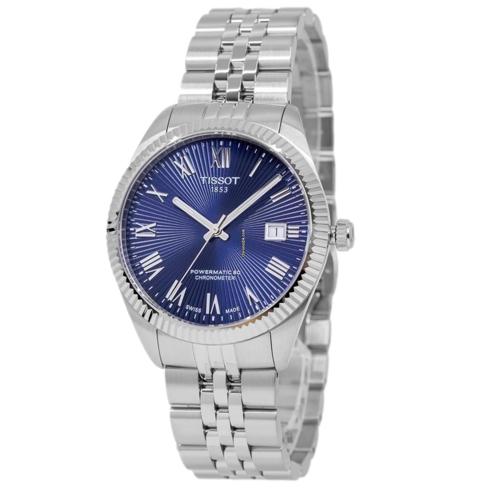Tissot Ballade Powermatic 80 COSC Blue Dial Silver Steel Strap Watch for Men - T156.408.11.043.00