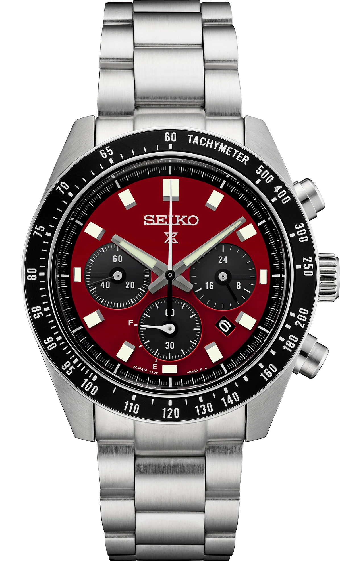  Shop Authentic Seiko Prospex US Special Edition Speedtimer Solar Chronograph Red Dial Silver Steel Strap Watch for Men - SSC927 - Luxxuri