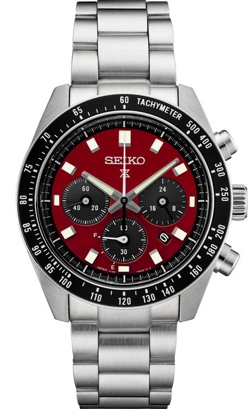  Shop Authentic Seiko Prospex US Special Edition Speedtimer Solar Chronograph Red Dial Silver Steel Strap Watch for Men - SSC927 - Luxxuri