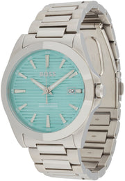 Hugo Boss Strike Turquoise Blue Dial Silver Steel Strap Watch for Men - 1514171