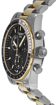 Tissot PR516 Chronograph Black Dial Two Tone Steel Strap Watch for Men - T149.417.22.051.00