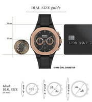  Shop Authentic Hugo Boss Taper Chronograph Black Dial Black Leather Strap Watch for Men - 1514089 - Luxxuri