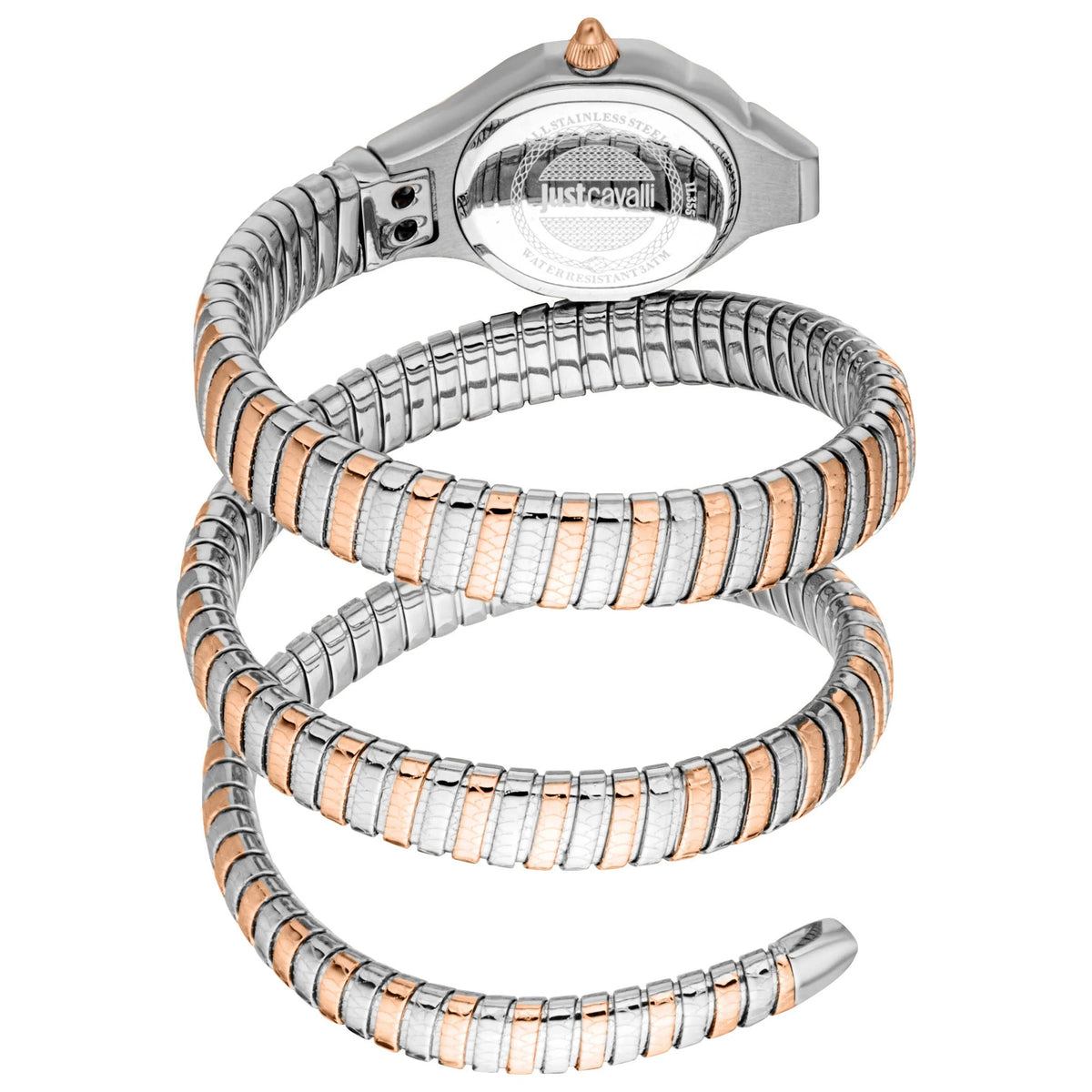 Just Cavalli Vita White Dial Two Tone Steel Strap Watch for Women - JC1L355M0065