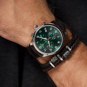 Tissot Chrono XL Classic Green Dial Brown Leather Strap Watch for Men - T116.617.16.092.00