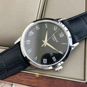 Tissot T Classic Dream Quartz Black Dial Black Leather Strap Watch for Men - T129.410.16.053.00