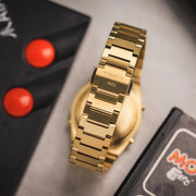 Tissot PRX Digital Quartz Gold Dial Gold Steel Strap Watch for Men - T137.463.33.020.00