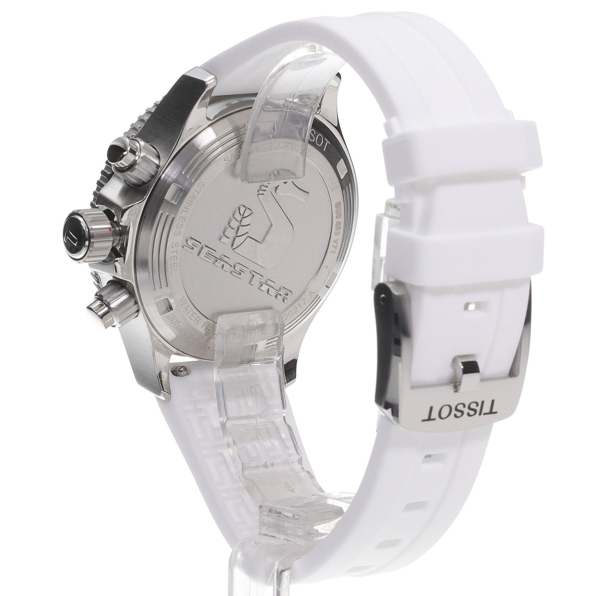 Tissot Seastar 1000 Chronograph Grey Dial White Rubber Strap Watch for Men - T120.217.17.011.00