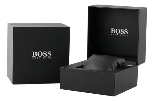  Shop Authentic Hugo Boss Trace Chronograph Black Dial Black Leather Strap Watch for Men - 1514003 - Luxxuri