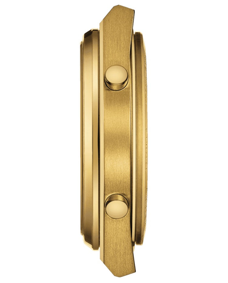 Tissot PRX Digital Quartz Gold Dial Gold Steel Strap Watch for Men - T137.463.33.020.00