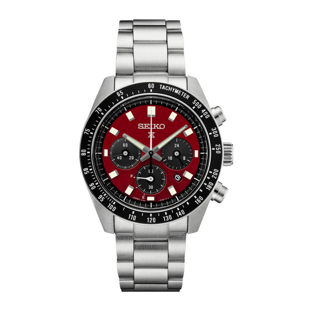  Shop Authentic Seiko Prospex US Special Edition Speedtimer Solar Chronograph Red Dial Silver Steel Strap Watch for Men - SSC927 - Luxxuri