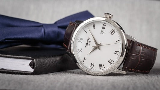 Tissot T Classic Dream Quartz White Dial Brown Leather Strap Watch for Men - T129.410.16.013.00