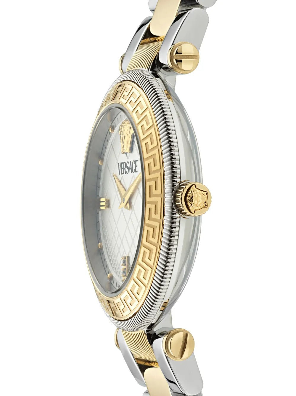  Shop Authentic Versace Reve Analog White Dial Two Tone Steel Strap Watch for Women - VE8B00724 - Luxxuri
