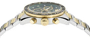  Shop Authentic Versace Greca Dome Chronograph Green Dial Two Tone Steel Strap Watch for Men - VE6K00423 - Luxxuri