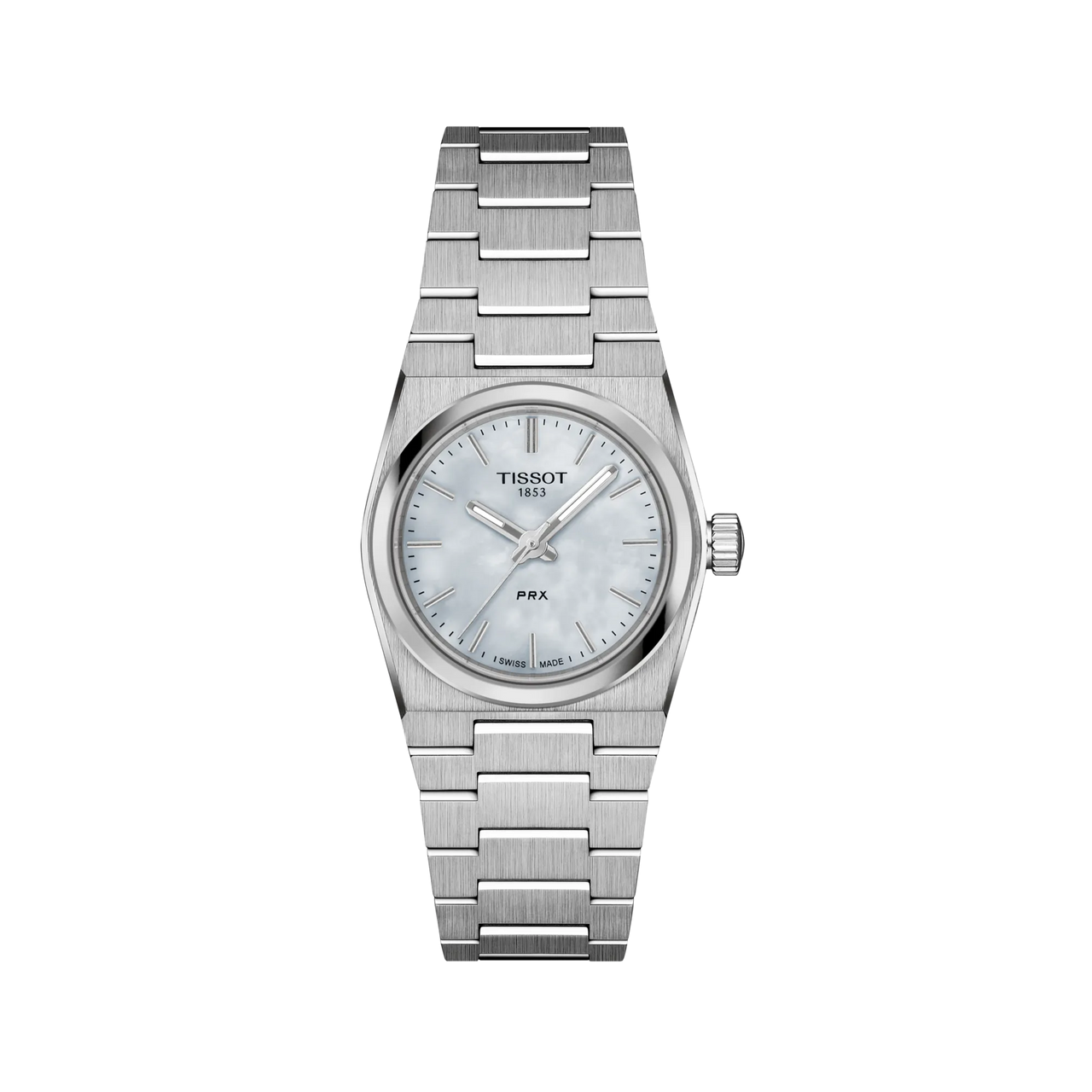 Tissot PRX Quartz Mother of Pearl Dial Silver Steel Strap Watch for Women- T137.210.11.111.00