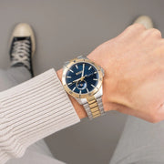  Shop Authentic Hugo Boss Troper Chronograph Automatic Blue Dial Two Tone Steel Strap Watch for Men - 1514201 - Luxxuri