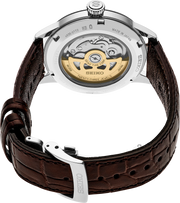 Seiko Cocktail Time Automatic Blue Dial Brown Leather Strap Watch for Men - SRPK15K1