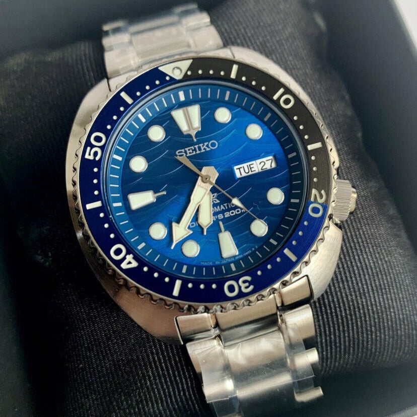  Shop Authentic Seiko Prospex Save The Ocean Diver's Automatic Blue Dial Silver Steel Strap Watch for Men - SRPD21J1 - Luxxuri