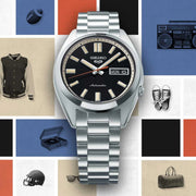  Shop Authentic Seiko 5 Sports SNXS Series Automatic Black Dial Silver Steel Strap Watch for Men - SRPK89K1 - Luxxuri