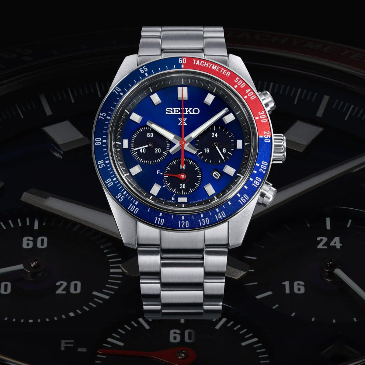  Shop Authentic Seiko Prospex Speedtimer Solar Chronograph Blue Dial Silver Steel Strap Watch for Men - SSC913 - Luxxuri