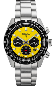  Shop Authentic Seiko Prospex Speedtimer Solar Chronograph Yellow Dial Silver Steel Strap Watch for Men - SSC929 - Luxxuri
