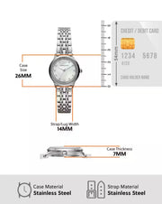 Emporio Armani Alpha Mother of Pearl Dial Silver Steel Strap Watch for Women - AR1803