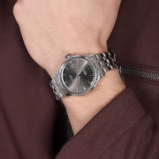Seiko Presage Cocktail Time Automatic Black Dial Silver Steel Strap Watch for Men - SRPE17J1