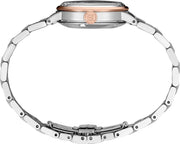Seiko Presage Cocktail Time Automatic Diamonds White Dial Silver Steel Strap Watch for Women - SRE012J1
