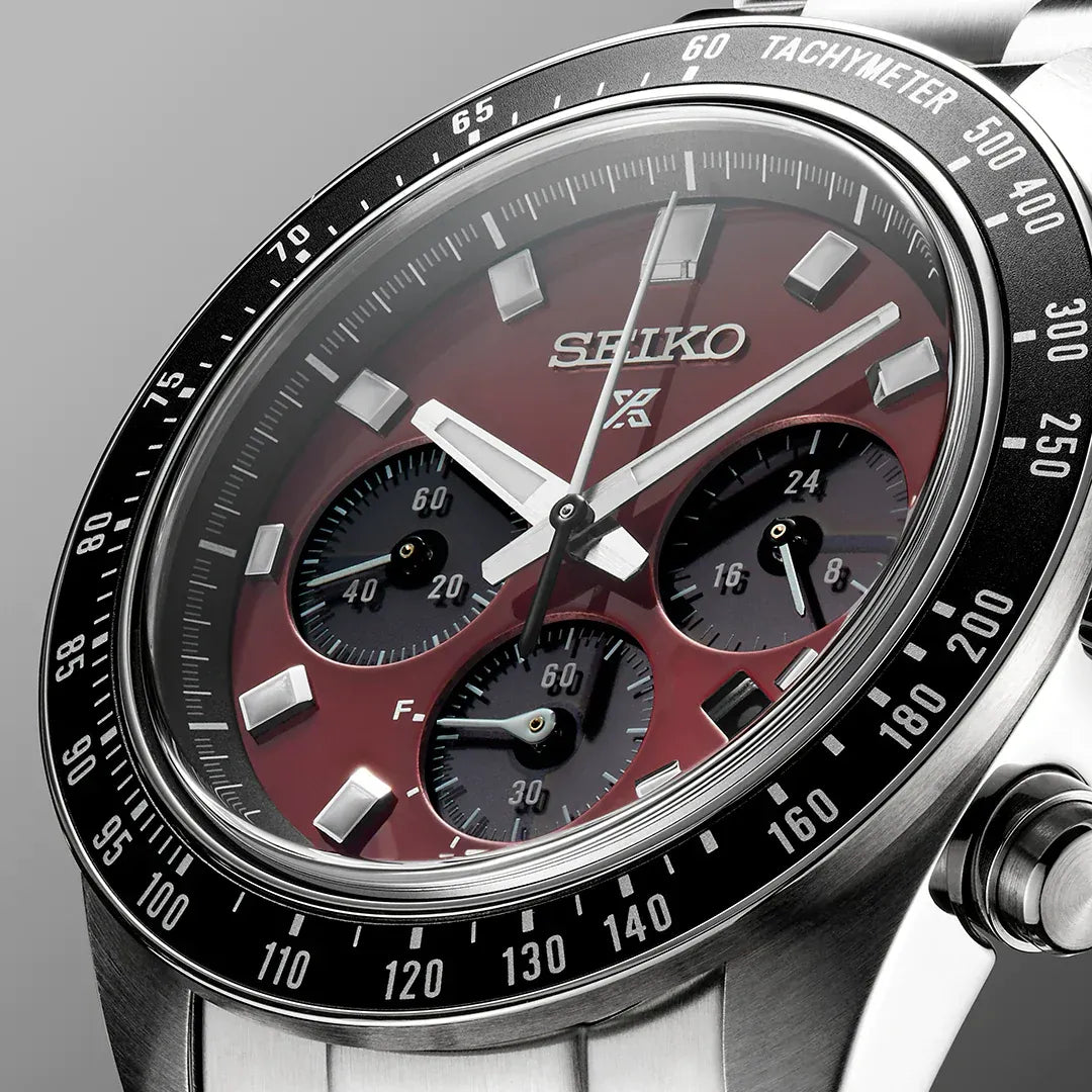  Shop Authentic Seiko Prospex US Special Edition Speedtimer Solar Chronograph Red Dial Silver Steel Strap Watch for Men - SSC927 - Luxxuri