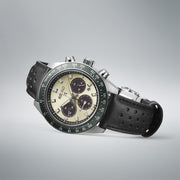  Shop Authentic Seiko Prospex Speedtimer Solar Chronograph Ivory Dial Black Leather Strap Watch for Men - SSC943 - Luxxuri