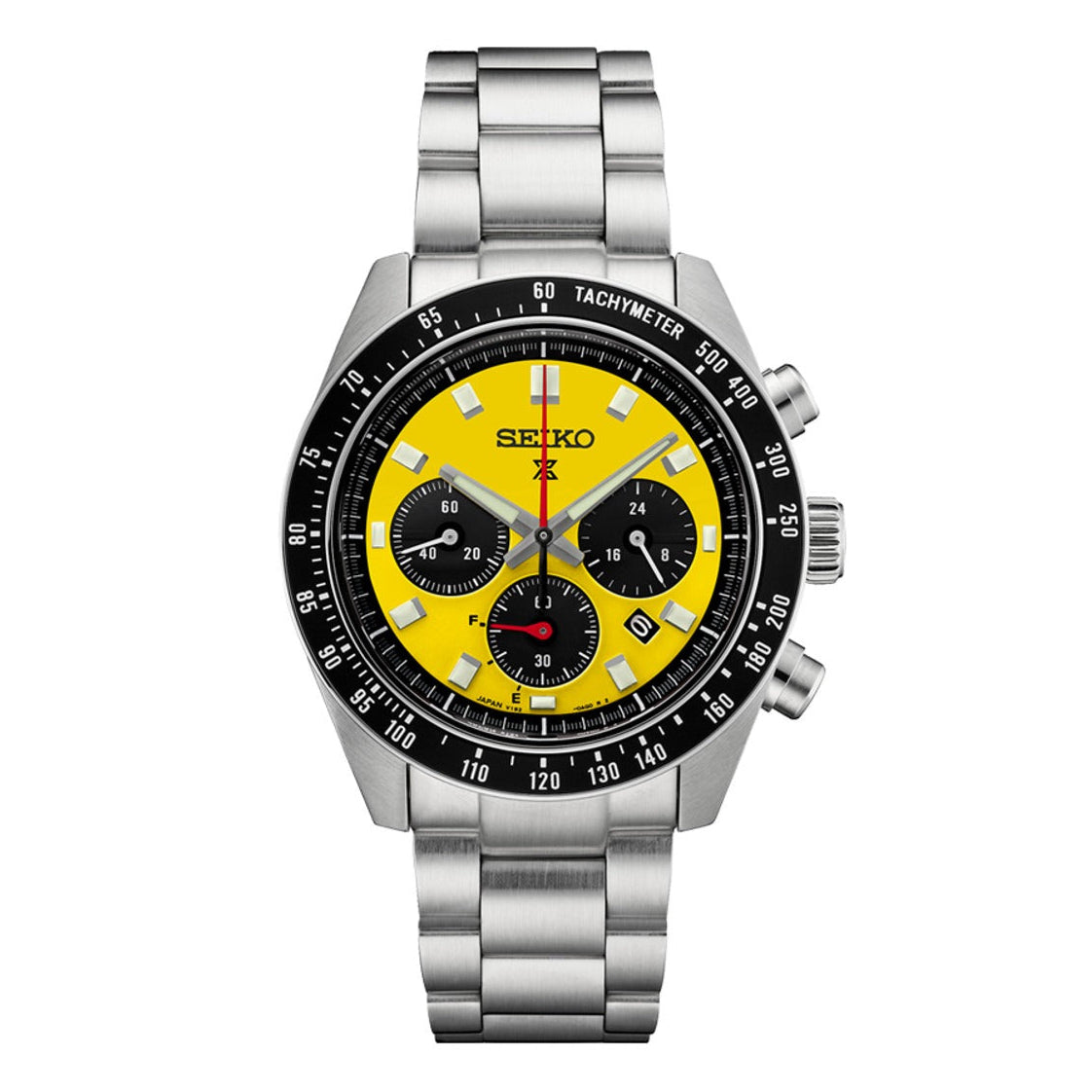  Shop Authentic Seiko Prospex Speedtimer Solar Chronograph Yellow Dial Silver Steel Strap Watch for Men - SSC929 - Luxxuri