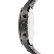 Shop Authentic Hugo Boss Aeroliner Chronograph Black Dial Black Leather Strap Watch for Men - 1512567 - Luxxuri