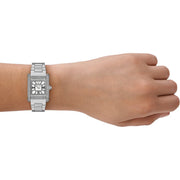  Shop Authentic Emporio Armani Genni Analog Mother of Pearl Dial Silver Steel Strap Watch for Women - AR11662 - Luxxuri
