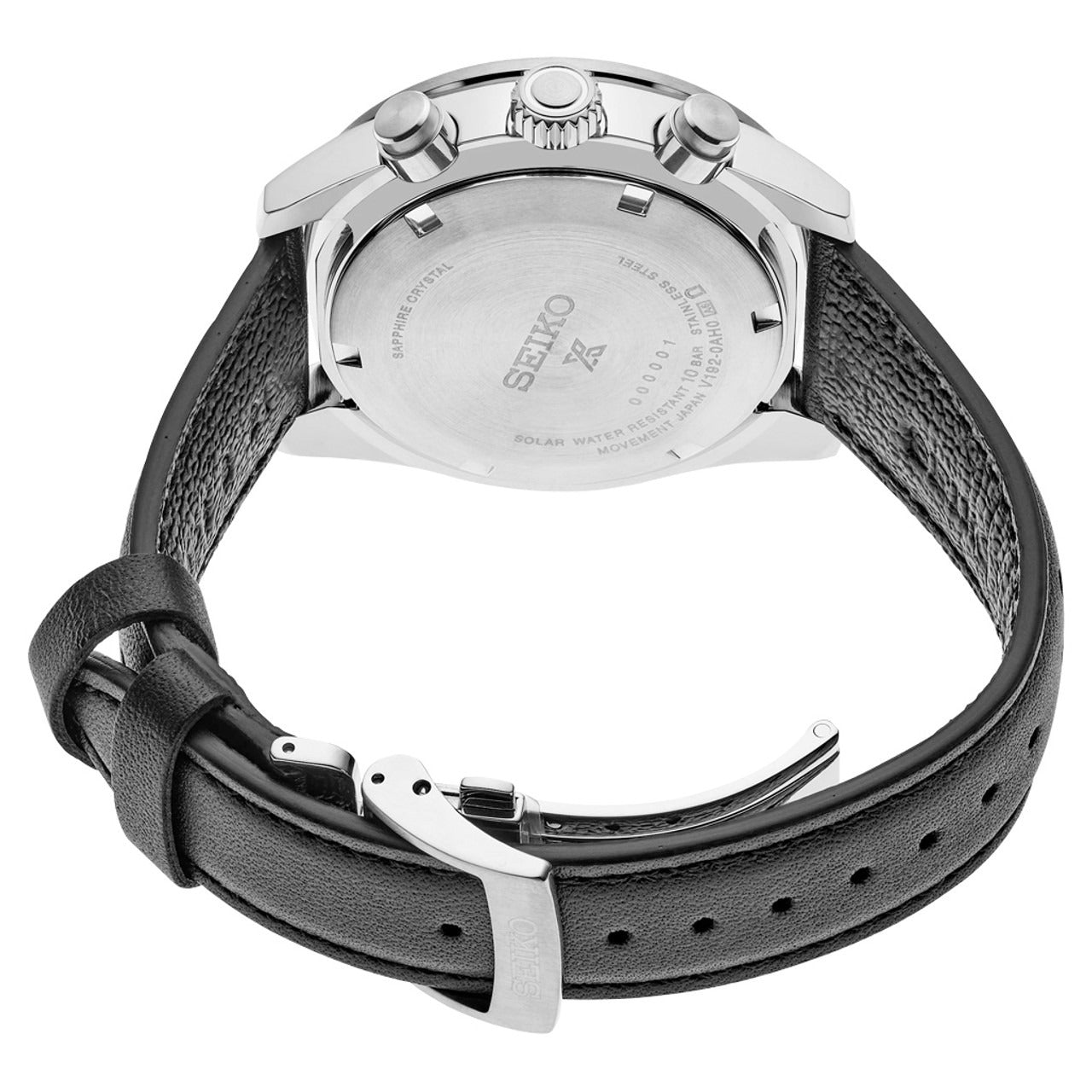  Shop Authentic Seiko Prospex Speedtimer Solar Chronograph Ivory Dial Black Leather Strap Watch for Men - SSC943 - Luxxuri
