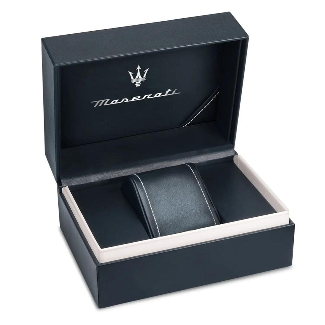 Maserati Stile Skeleton Chronograph Black Dial Black Silicone Strap Watch for Men - R8871642003