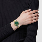  Shop Authentic Versace Reve Analog Green Dial Two Tone Steel Strap Watch for Women - VE8B00524 - Luxxuri