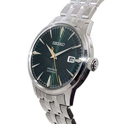 Seiko Presage Cocktail Time Automatic Green Dial Silver Steel Strap Watch for Men - SRPE15J1