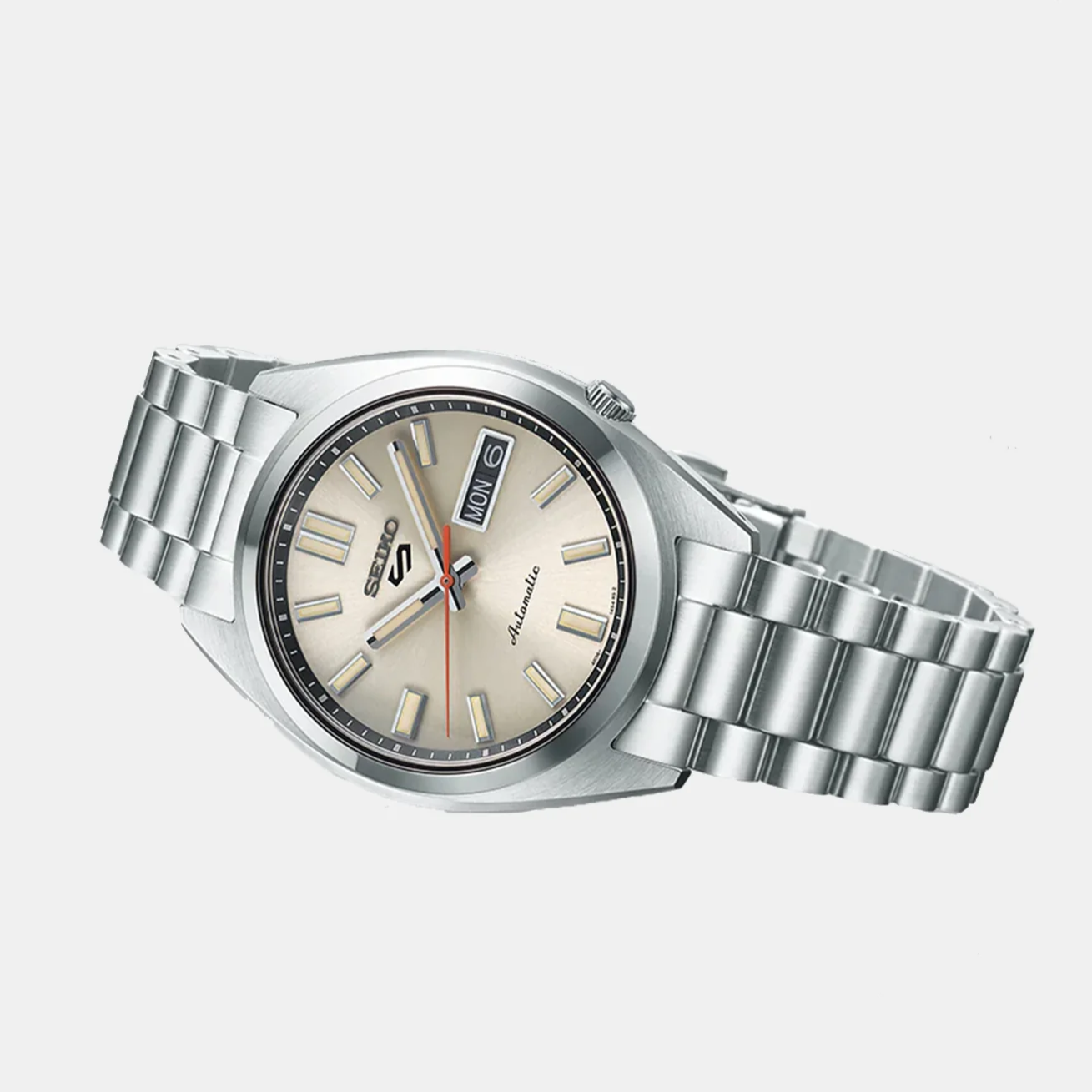  Shop Authentic Seiko 5 Sports SNXS Series Automatic Beige Dial Silver Steel Strap Watch for Men - SRPK91K1 - Luxxuri