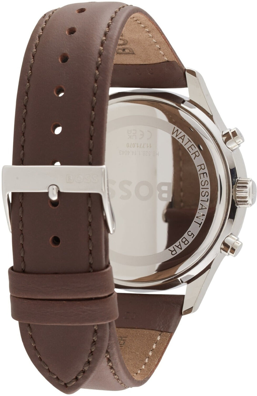  Shop Authentic Hugo Boss Avery Chronograph Grey Dial Brown Leather Strap Watch for Men - 1514155 - Luxxuri