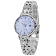 Seiko Presage Cocktail Time Automatic Skydiving Diamonds Blue Dial Silver Steel Strap Watch for Women - SRE007J1