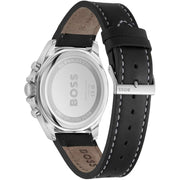  Shop Authentic Hugo Boss Troper Chronograph Black Dial Black Leather Strap Watch for Men - 1514055 - Luxxuri