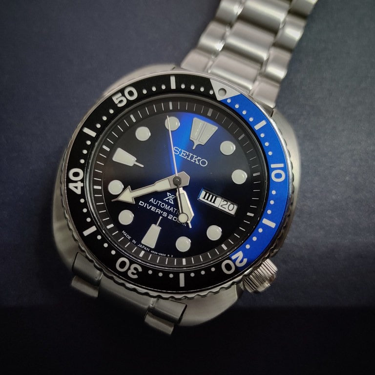  Shop Authentic Seiko Prospex Deep Blue Batman Turtle Diver's Automatic Blue Dial Silver Steel Strap Watch for Men - SRPC25J1 - Luxxuri