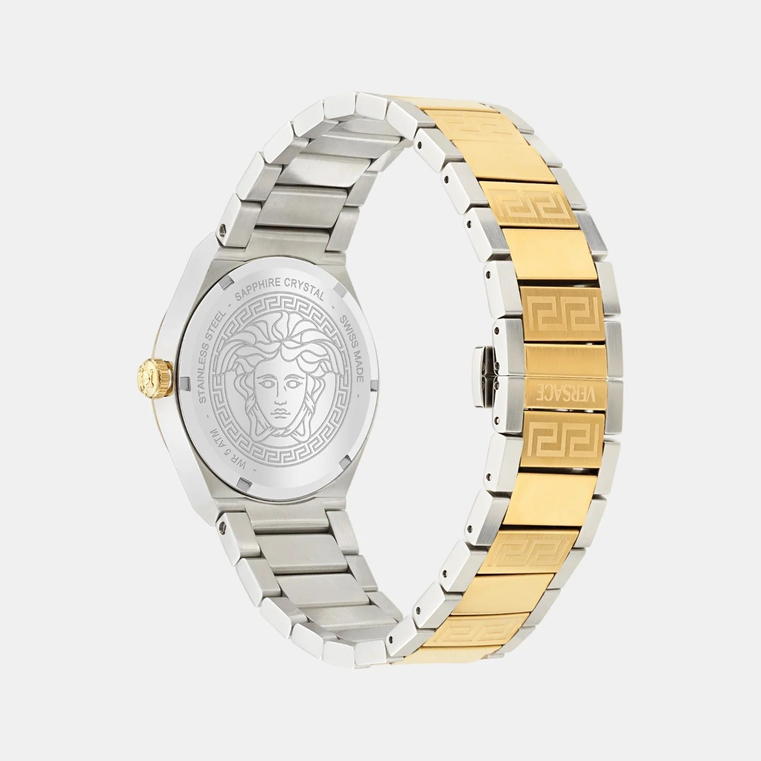  Shop Authentic Versace V-Auria Quartz Green Dial Two Tone Steel Strap Watch for Men - VE0F00425 - Luxxuri